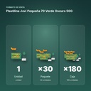 PLASTILINA JOVI PEQUEÑA 70 VERDE OSCURO 50G - formato de venta: paquete de 30, caja de 180