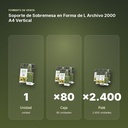 SOPORTE DE SOBREMESA EN FORMA DE L ARCHIVO 2000 A4 VERTICAL - formato de venta: caja de 80, palé de 2400
