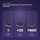 SOPORTE DE SOBREMESA EN T ARCHIVO 2000 A4 HORIZONTAL - formato de venta: caja de 25, palé de 600