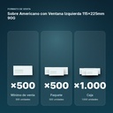 SOBRE AMERICANO CON VENTANA IZQUIERDA 115X225MM 90G - formato de venta: paquete de 500, caja de 1000