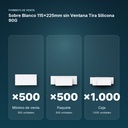SOBRE BLANCO 115X225MM SIN VENTANA TIRA SILICONA 90G  - formato de venta: paquete de 500, caja de 1000