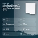 SOBRE BOLSA BLANCAS 4º PROLONGADO 184X261MM 100G CIERRE TIRA SILICONA 10 UDS - resumen de atributos