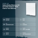 SOBRE BOLSA BLANCAS A4 C4 229X324MM 100G CIERRE TIRA SILICONA  - resumen de atributos