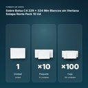 SOBRE BOLSA C4 229 X 324 MM BLANCOS SIN VENTANA SOLAPA RECTA PACK 10 UD - formato de venta: paquete de 10, caja de 100