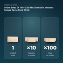 SOBRE BOLSA DL 110 X 220 MM CREMA SIN VENTANA SOLAPA RECTA PACK 10 UD - formato de venta: paquete de 10, caja de 100