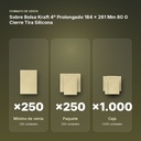 SOBRE BOLSA KRAFT 4º PROLONGADO 184 X 261 MM 80 G CIERRE TIRA SILICONA - formato de venta: paquete de 250, caja de 1000