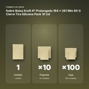 SOBRE BOLSA KRAFT 4º PROLONGADO 184 X 261 MM 80 G CIERRE TIRA SILICONA PACK 10 UD - formato de venta: paquete de 10, caja de 100