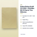 SOBRE BOLSA KRAFT C4 229 X 324 MM 90 G CIERRE TIRA SILICONA  - características principales