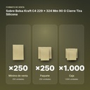 SOBRE BOLSA KRAFT C4 229 X 324 MM 90 G CIERRE TIRA SILICONA  - formato de venta: paquete de 250, caja de 1000