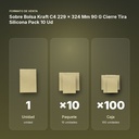 SOBRE BOLSA KRAFT C4 229 X 324 MM 90 G CIERRE TIRA SILICONA PACK 10 UD - formato de venta: paquete de 10, caja de 100