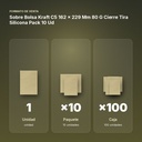 SOBRE BOLSA KRAFT C5 162 X 229 MM 80 G CIERRE TIRA SILICONA PACK 10 UD - formato de venta: paquete de 10, caja de 100