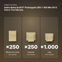 SOBRE BOLSA KRAFT Fº PROLONGADO 260 X 360 MM 90 G CIERRE TIRA SILICONA - formato de venta: paquete de 250, caja de 1000