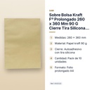SOBRE BOLSA KRAFT Fº PROLONGADO 260 X 360 MM 90 G CIERRE TIRA SILICONA PACK 10 UD - características principales