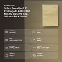 SOBRE BOLSA KRAFT Fº PROLONGADO 260 X 360 MM 90 G CIERRE TIRA SILICONA PACK 10 UD - resumen de atributos