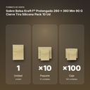 SOBRE BOLSA KRAFT Fº PROLONGADO 260 X 360 MM 90 G CIERRE TIRA SILICONA PACK 10 UD - formato de venta: paquete de 10, caja de 100