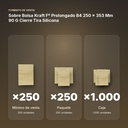SOBRE BOLSA KRAFT Fº PROLONGADO B4 250 X 353 MM 90 G CIERRE TIRA SILICONA - formato de venta: paquete de 250, caja de 1000