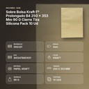 SOBRE BOLSA KRAFT Fº PROLONGADO B4 250 X 353 MM 90 G CIERRE TIRA SILICONA PACK 10 UD - resumen de atributos
