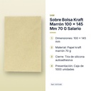 SOBRE BOLSA KRAFT MARRÓN 100 X 145 MM 70 G SALARIO - características principales