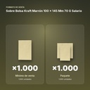SOBRE BOLSA KRAFT MARRÓN 100 X 145 MM 70 G SALARIO - formato de venta: paquete de 1000