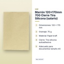  MARRÓN 120X170MM 70G CIERRE TIRA SILICONA (SALARIO) - características principales