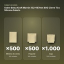 SOBRE BOLSA KRAFT MARRÓN 132X187MM 80G CIERRE TIRA SILICONA SALARIO - formato de venta: paquete de 500, caja de 1000