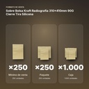 SOBRE BOLSA KRAFT RADIOGRAFÍA 310X410MM 90G CIERRE TIRA SILICONA - formato de venta: paquete de 250, caja de 1000