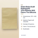 SOBRE BOLSA KRAFT RADIOGRAFÍA 370X450MM 90G CIERRE TIRA SILICONA - características principales