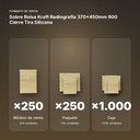 SOBRE BOLSA KRAFT RADIOGRAFÍA 370X450MM 90G CIERRE TIRA SILICONA - formato de venta: paquete de 250, caja de 1000