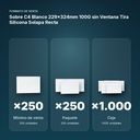 SOBRE C4 BLANCO 229X324MM 100G SIN VENTANA TIRA SILICONA SOLAPA RECTA  - formato de venta: paquete de 250, caja de 1000
