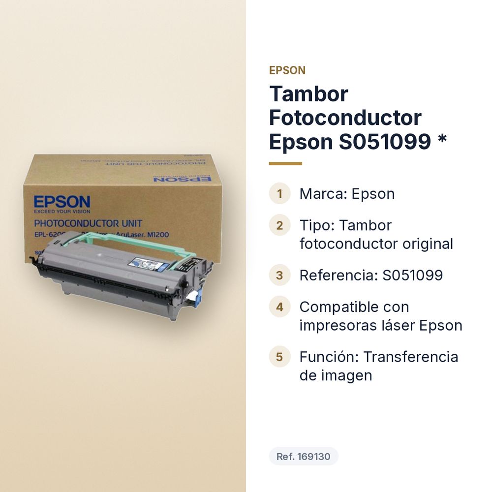 TAMBOR FOTOCONDUCTOR EPSON S051099 * - características principales