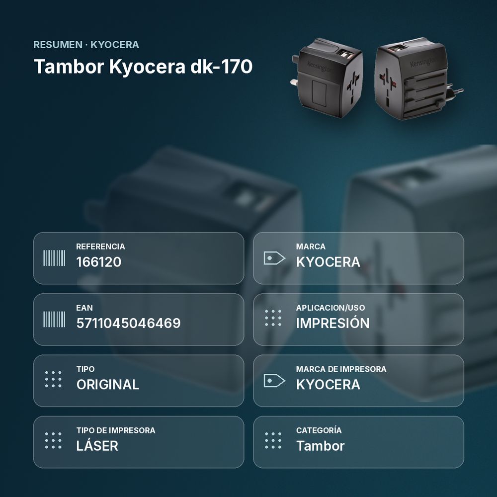 TAMBOR KYOCERA DK-170 - resumen de atributos