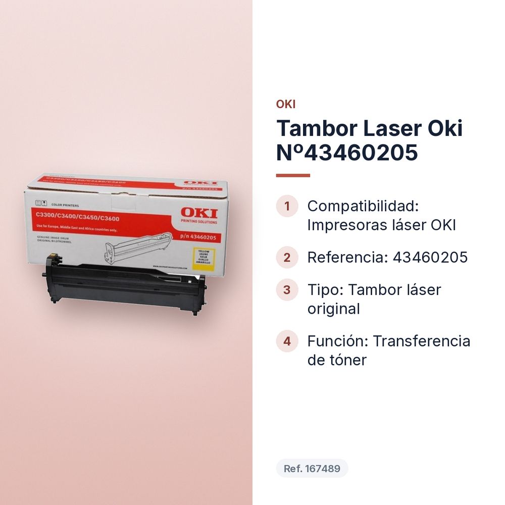 TAMBOR LASER OKI Nº43460205 - características principales