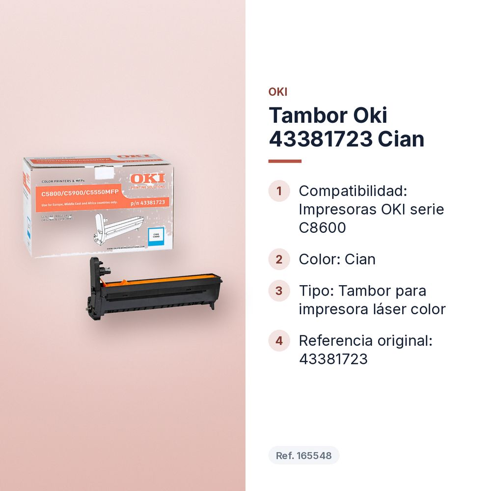 TAMBOR OKI 43381723 CIAN - características principales