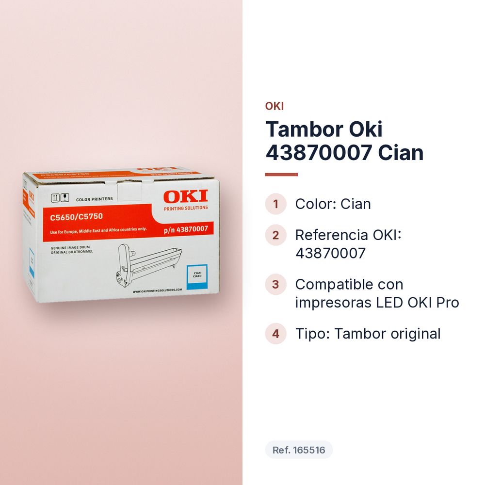 TAMBOR OKI 43870007 CIAN - características principales