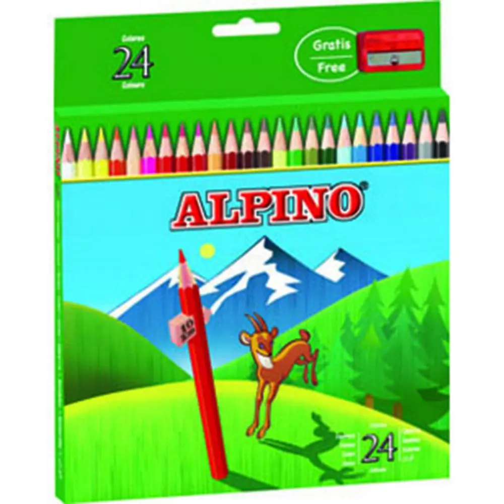 LÁPICES DE COLORES ALPINO ESTUCHE 24 COLORES