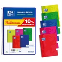 BLOC OXFORD FOLIO ESPIRAL CUADRÍCULA 4 MM 80 HOJAS TAPA DE PLÁSTICO