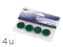 IMANES MULTIUSO REDONDOS 20MM VERDE FAIBO BLÍSTER 4 UD
