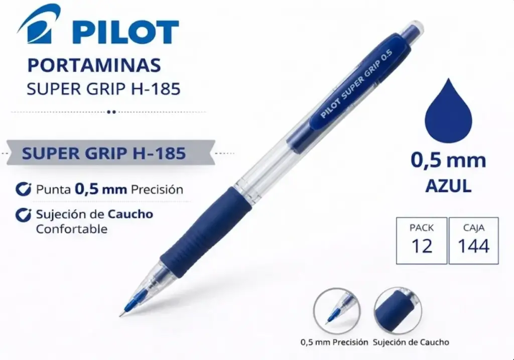 PORTAMINAS PILOT SUPER GRIP AZUL 0,5MM