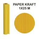 PAPEL KRAFT AMARILLO ROLLO 1x5M 65GM