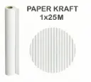 PAPEL KRAFT BLANCO ROLLO 1x25M 65G