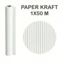 PAPEL KRAFT BLANCO ROLLO 1x50M 65G