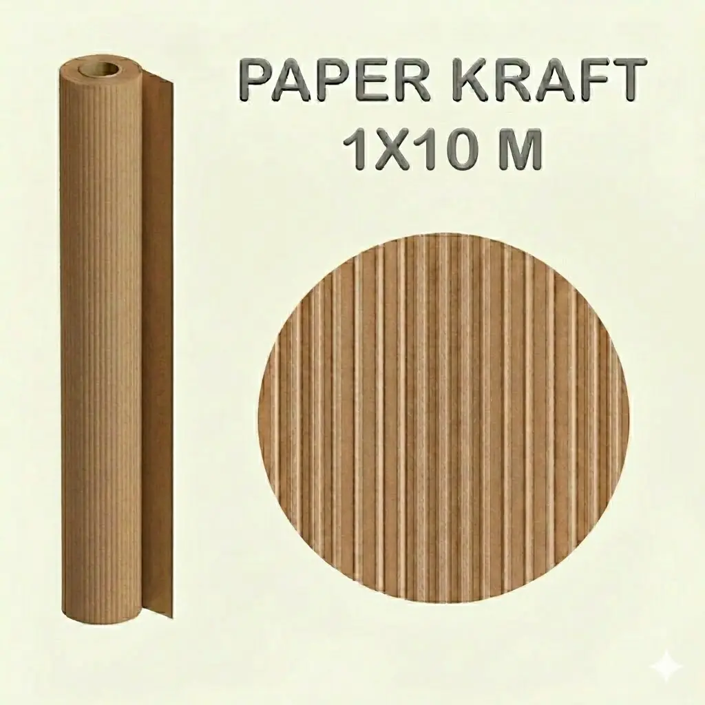 PAPEL KRAFT MARRON ROLLO 1x10M 65G