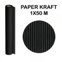 PAPEL KRAFT NEGRO ROLLO 1x50M 65G