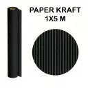 PAPEL KRAFT NEGRO ROLLO 1x5M 65G