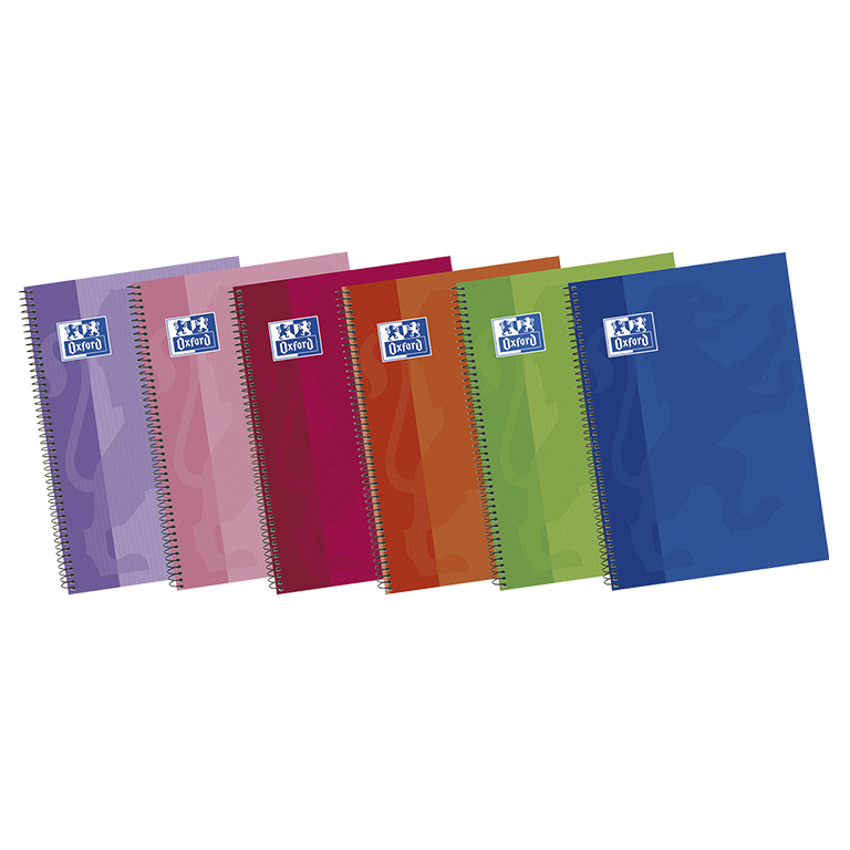 BLOC OXFORD FOLIO ESPIRAL RAYADO PAUTA 3,5MM 80 HOJAS 90 G/M² TAPA EXTRADURA