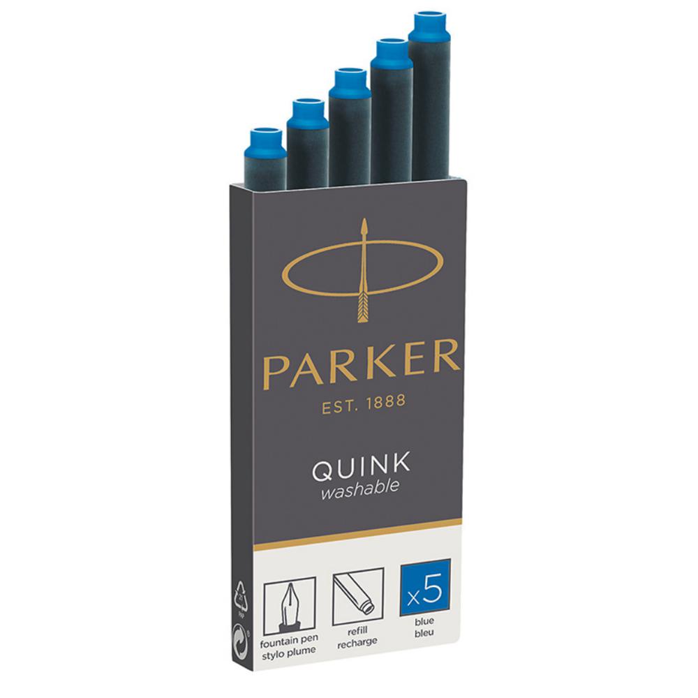CARTUCHO PLUMA PARKER AZUL PACK 5 UDS 