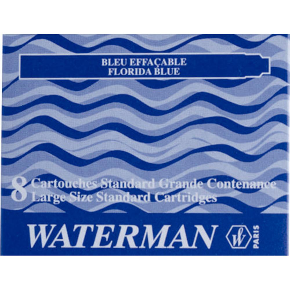 CARTUCHO PLUMA WATERMAN AZUL FLORIDA PACK 8 UDS 