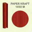 PAPEL KRAFT ROJO ROLLO 1x50M 65G