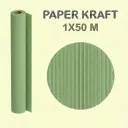 PAPEL KRAFT VERDE ROLLO 1x50M 65G