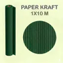 PAPEL KRAFT VERDE OSCURO ROLLO 1x10M 65G